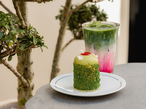 Selection of patisserie cakes