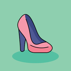 High Heels Free vector cartoon icon illustration. customer experience icon concept isolated . flat cartoon style