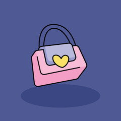 Handbag Free vector cartoon icon illustration. customer experience icon concept isolated . flat cartoon style