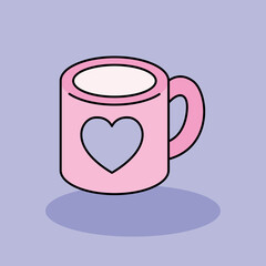 Mug Free vector cartoon icon illustration. customer experience icon concept isolated . flat cartoon style