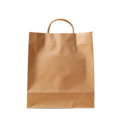 Brown paper bag against transparent background