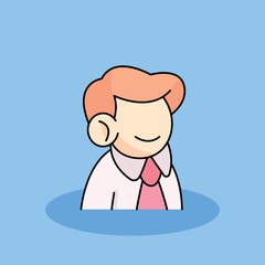 Employee Free vector cartoon icon illustration. customer experience icon concept isolated . flat cartoon style