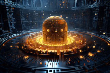3d lighting quantum background 