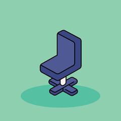 Office Chair Free vector cartoon icon illustration. customer experience icon concept isolated . flat cartoon style