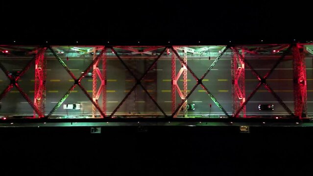 Monreal Jacques Cartier Bridge at Night