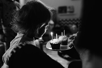 Boy celebrates 4th birthday at home with family