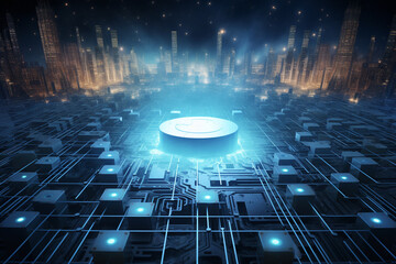 3d quantum technology background