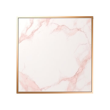 Marble frame isolated on transparent background with path