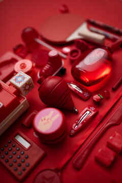 A collection of red objects