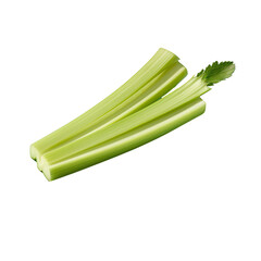 Celery slices against transparent background