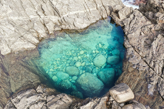 Heart Shaped tidal rock pool. Eyre Peninsula. South Australia