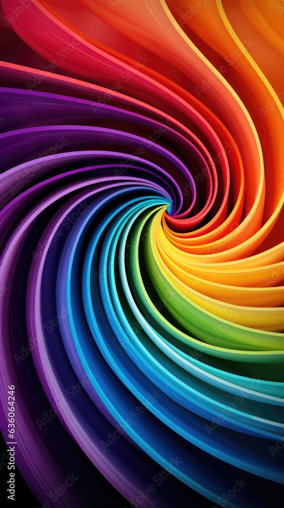 Poster a rainbow of colors that float and swirl around each other creating optical illusions and other drea