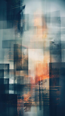 A blurry distorted collage of multiple images overlapping each other giving a unique hazy look. Abstract wallpaper backgroun