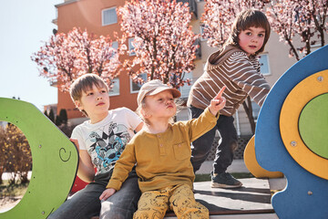 Children playing in the playground