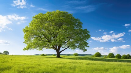Fototapeta na wymiar a tree in a field