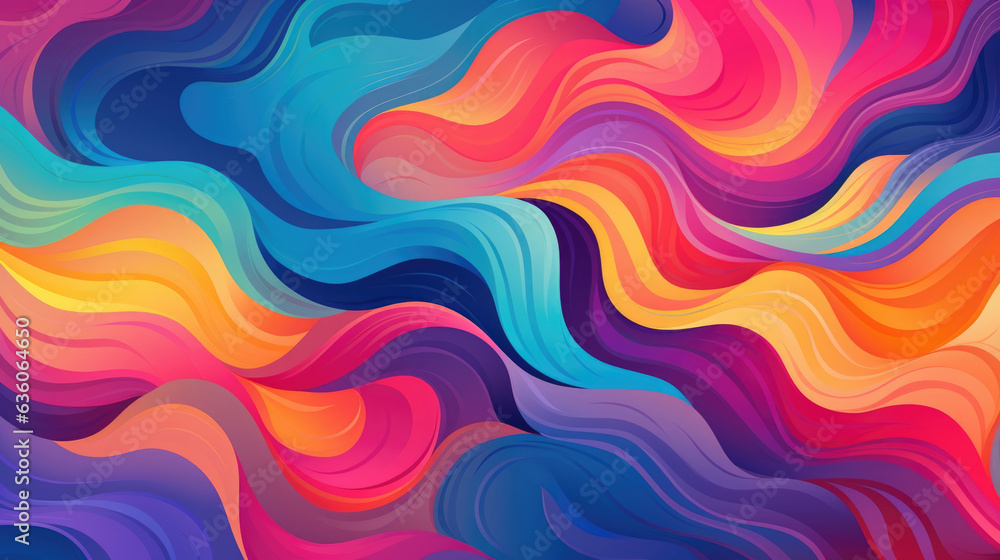 Poster color blending combining colors together and allowing them to create an abstract transitioning patte