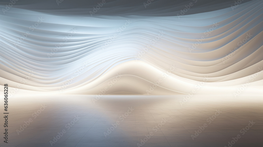 Poster a glowing light structured in the shape of a wave overlaid on a blank canvas abstract wallpaper back