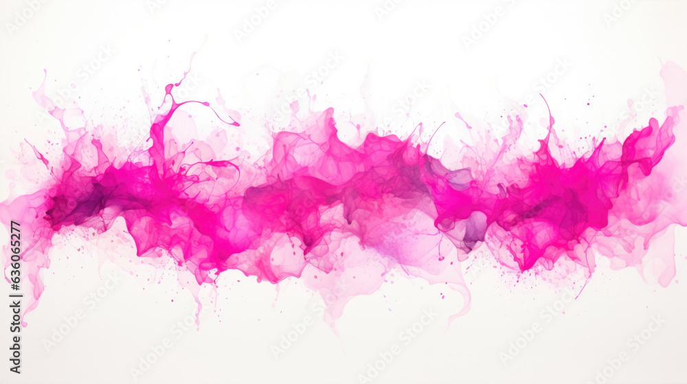 Poster a series of hot pink sparkles slowly merging and intertwining with each other against a stark white 