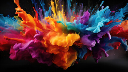Splashes of different colors p in various areas of the image that resemble abstract art. Abstract wallpaper backgroun