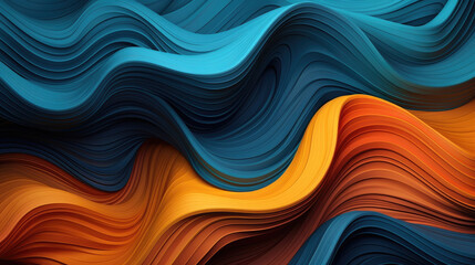 A wave pattern of contrasting colors that combines and blends in an unpredictable and ever changing manner. Abstract wallpaper backgroun