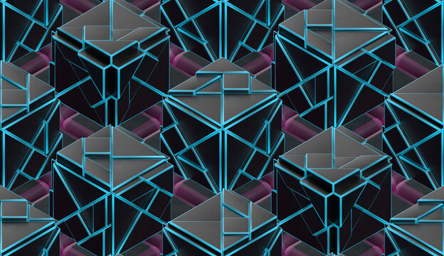 Tangram game pattern design.
