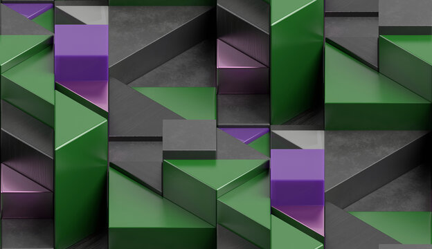 Geometric mosaic pattern design.