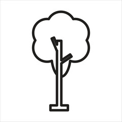 tree vector icon line template