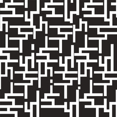 Black and white geometric pattern maze