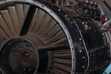 Retired Aircraft Turbofan Engine Air Intake Detail