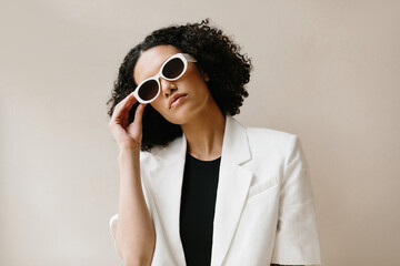 Portrait Of Woman In Stylish Sunglasses