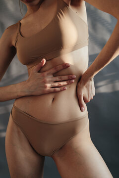 Woman with sporty body