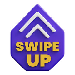 Swipe Up Button 3D Illustration