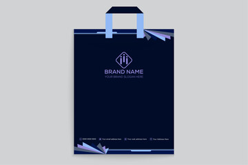  black color shopping bag design