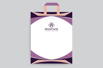 shopping bag design template mockup