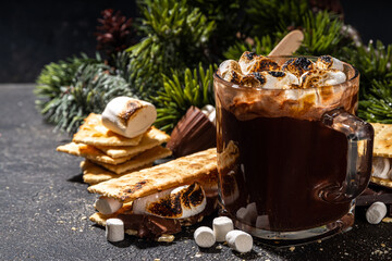 Thick smores hot chocolate