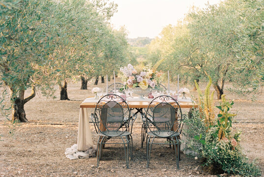 beautiful table decorated with flowers