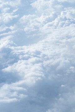 above the clouds up in the air