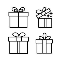 Gift icon vector. gift box icon. birthday gift