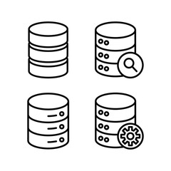 Database icon vector. server icon. storage