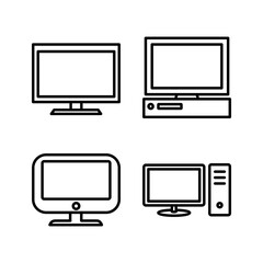Computer icon vector. computer monitor icon.
