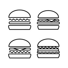 Burger icon vector. hamburger logo icon. fast food icon