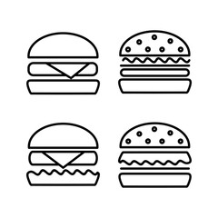 Burger icon vector. hamburger logo icon. fast food icon
