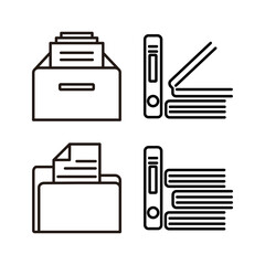 Archive icon vector. archive storage icon vector. folders icon.