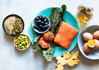 Fresh food healthy food ingredients