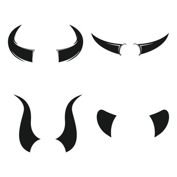 bull horns icon vector