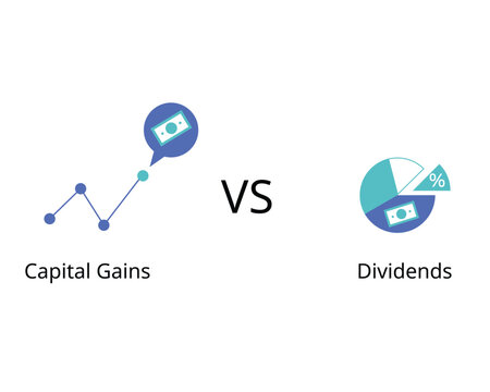 difference of capital gain compare with dividends of how you receive the profit return