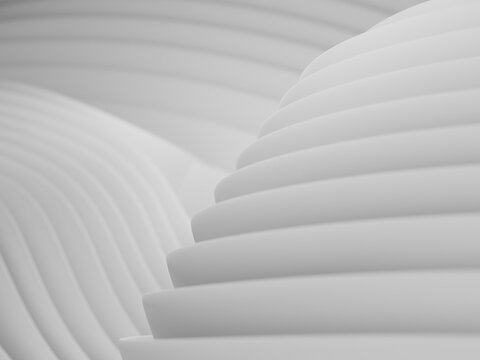 White abstract waves background