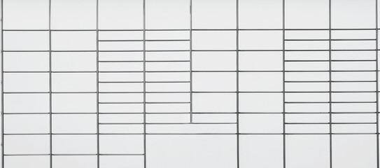 Modern parcel locker with many postal boxes, banner design