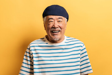 Portrait of happy elderly man