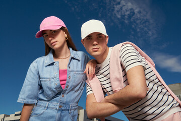 group of cool friends hanging in the rooftop
